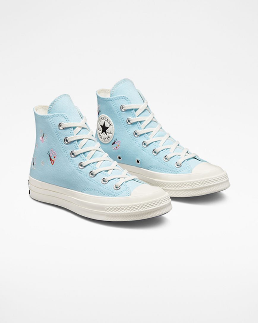 Tenisky Vysoke Converse Chuck 70 Butterfly Wings Damske Modre Čierne | SK IQXDE3